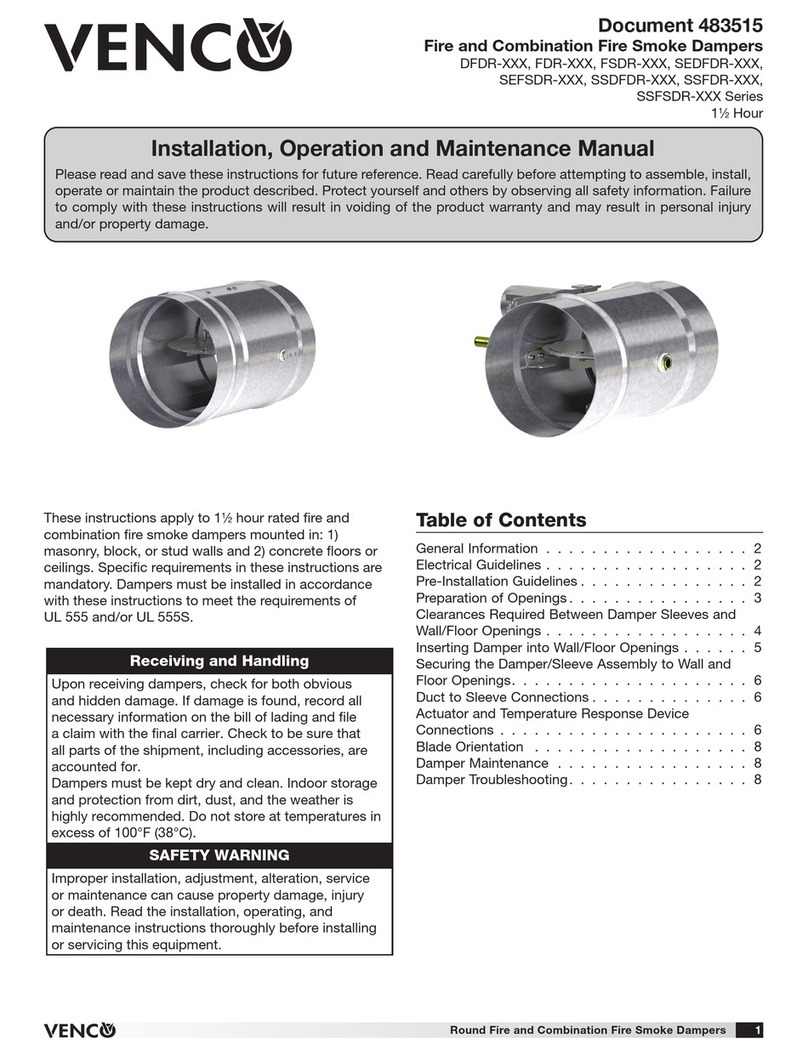 VENCO DFDR Series Installation, operation and maintenance manual