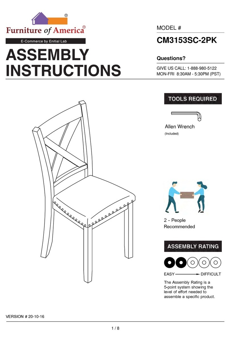 Furniture of America CM3153SC-2PK Assembly instructions
