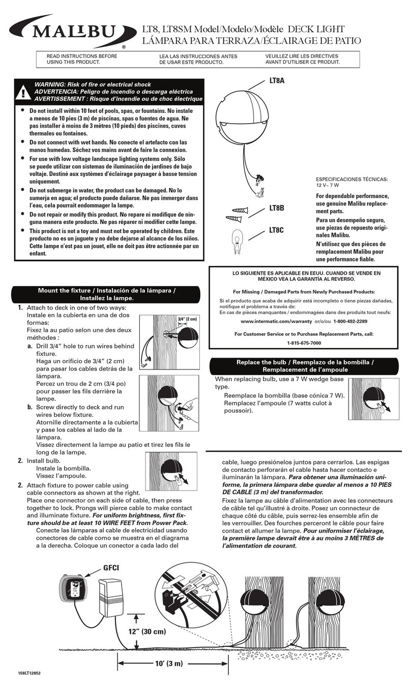 Intermatic Malibu LT8SM User manual
