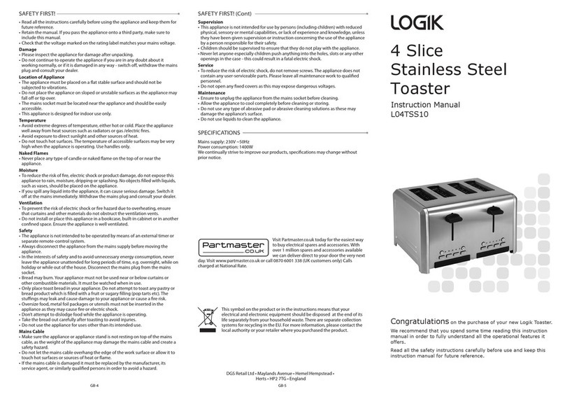 Logik L04TSS10 instruction manual