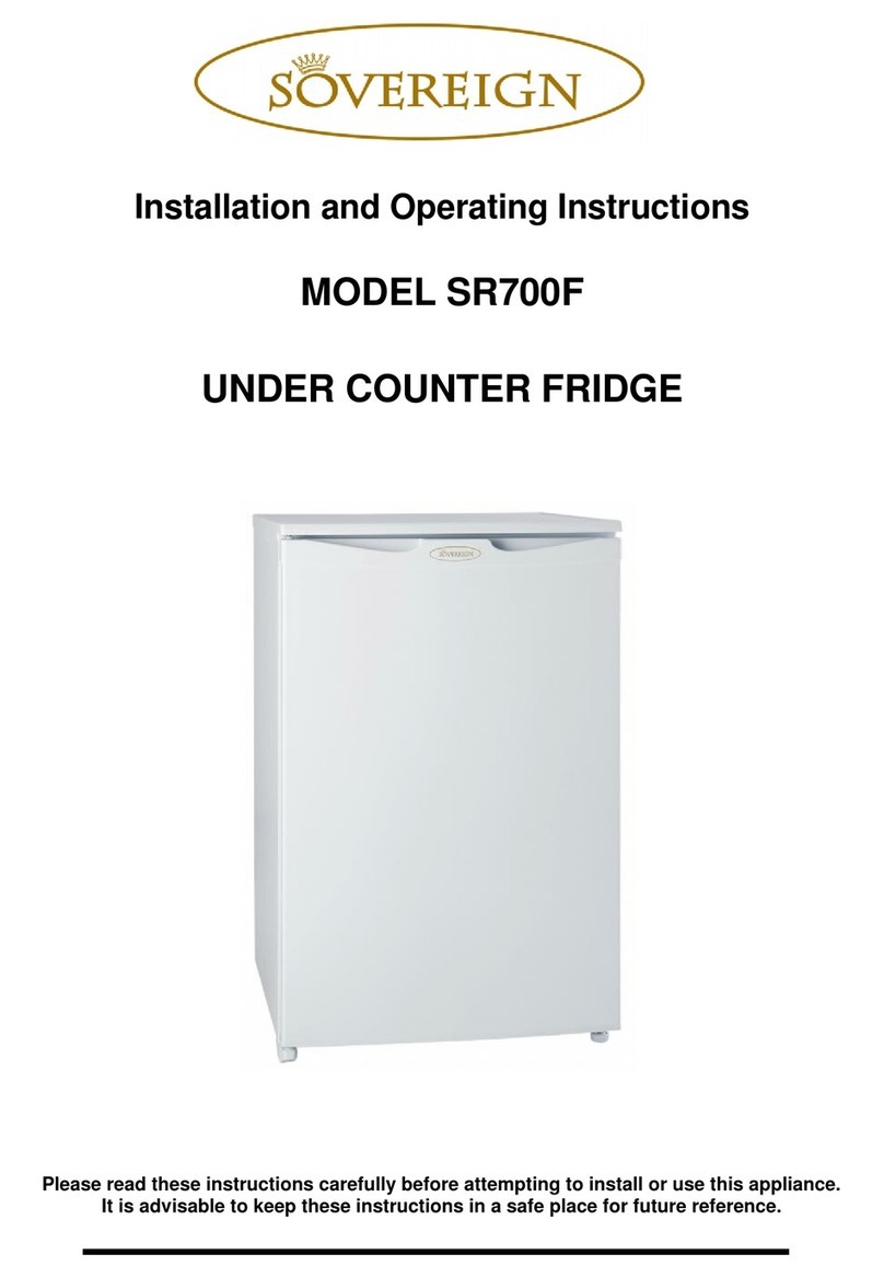 Sovereign SR700F Installation and operating instructions