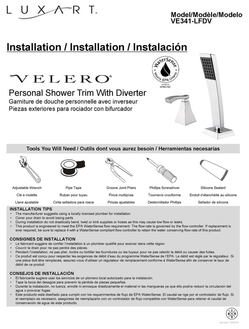 Luxart VELERO VE341-LFDV Installation