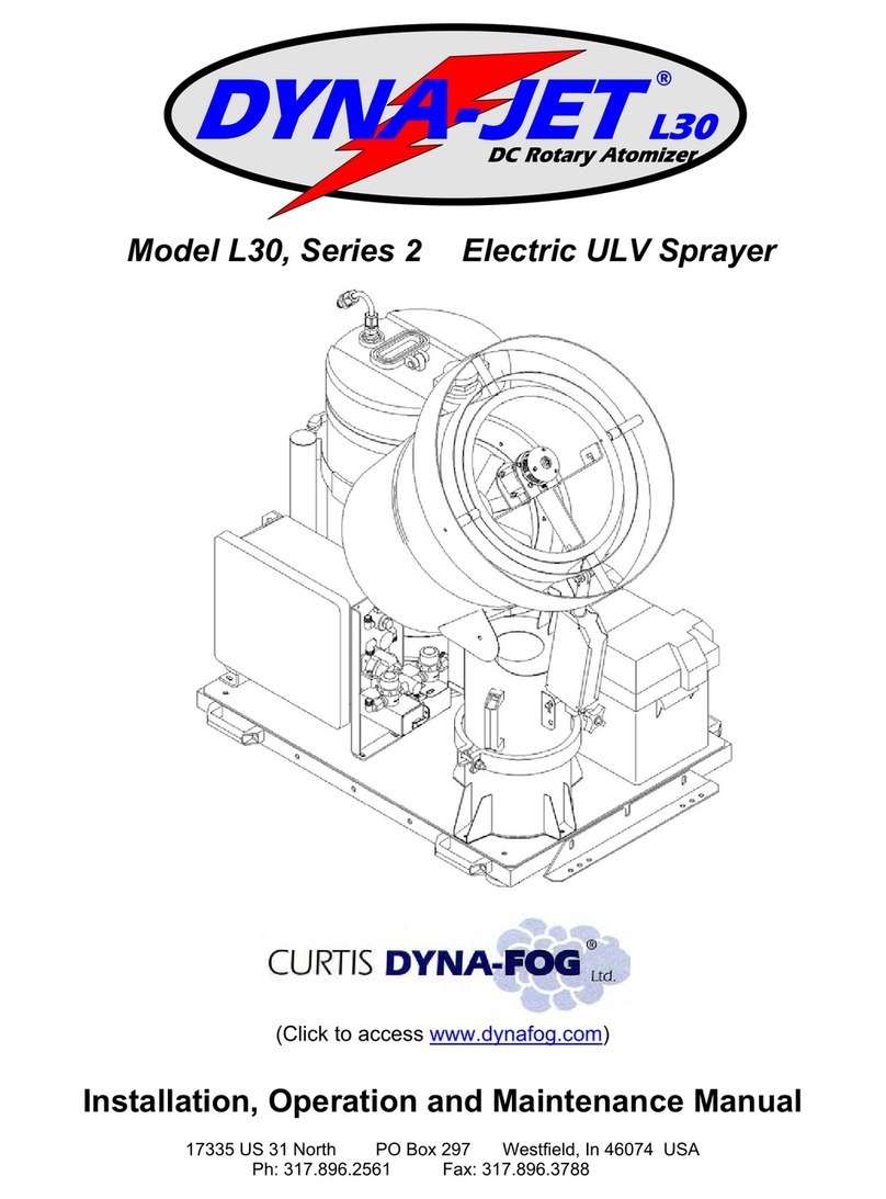 Curtis DYNA-FOG DYNA-JET L30 2 Series Installation, operation and maintenance manual