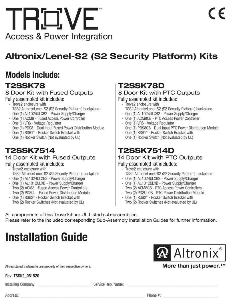 Altronix TROVE T2SSK78 installation guide