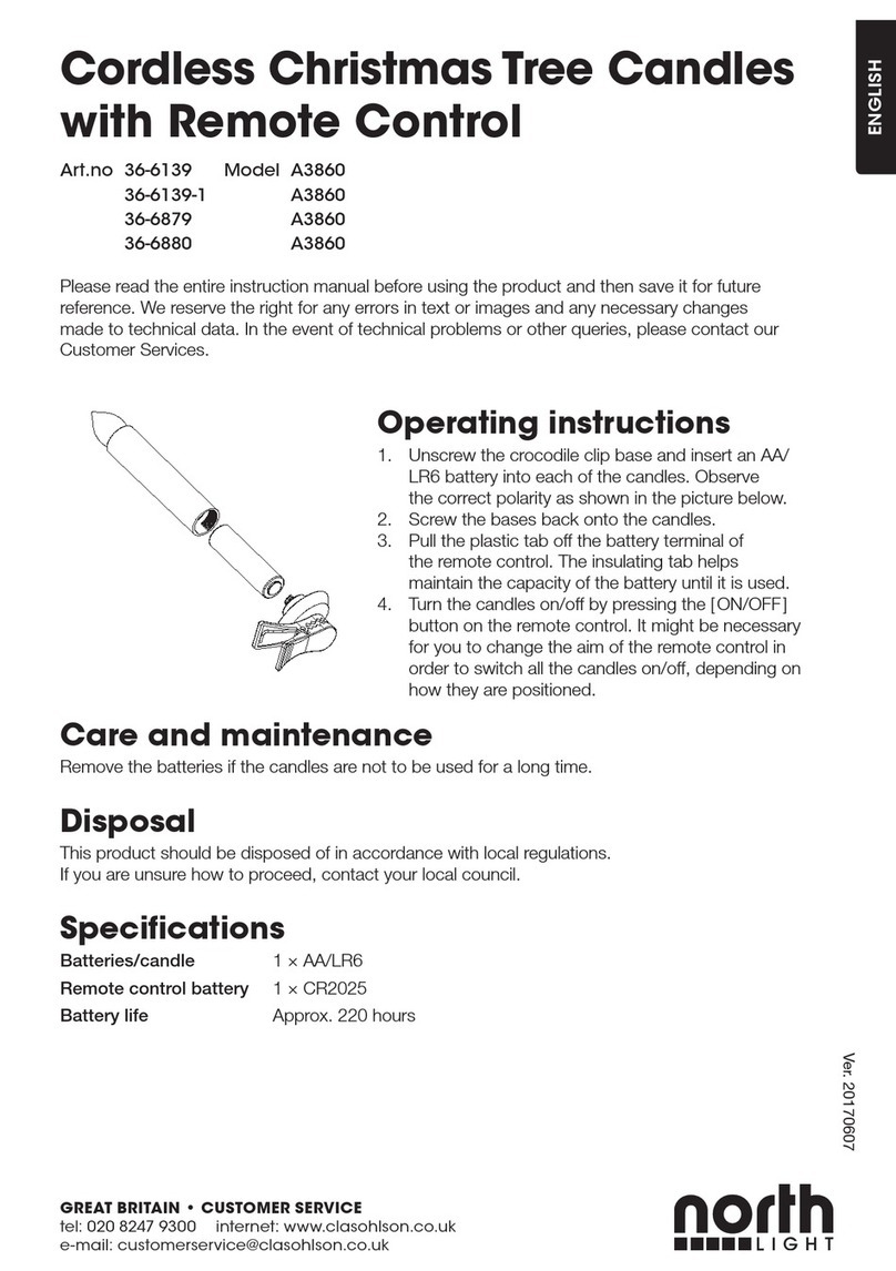 North Light A3860 operating instructions