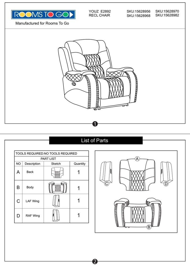 ROOMS TO GO 15628956 User manual ROOMS TO GO 15628956 User manual