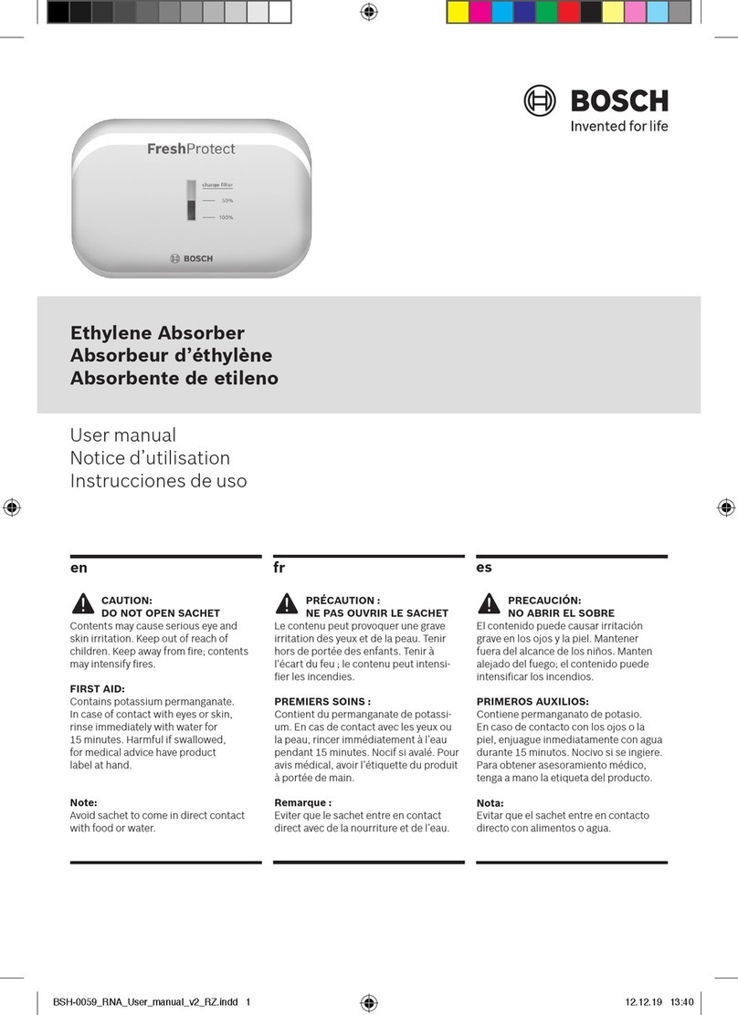 Bosch Ethylene Absorber user manual
