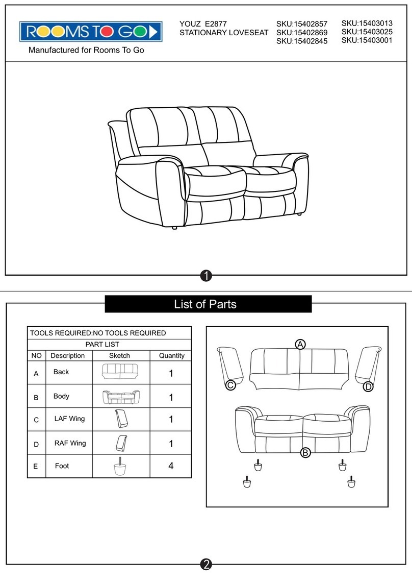 ROOMS TO GO 15402857 User manual