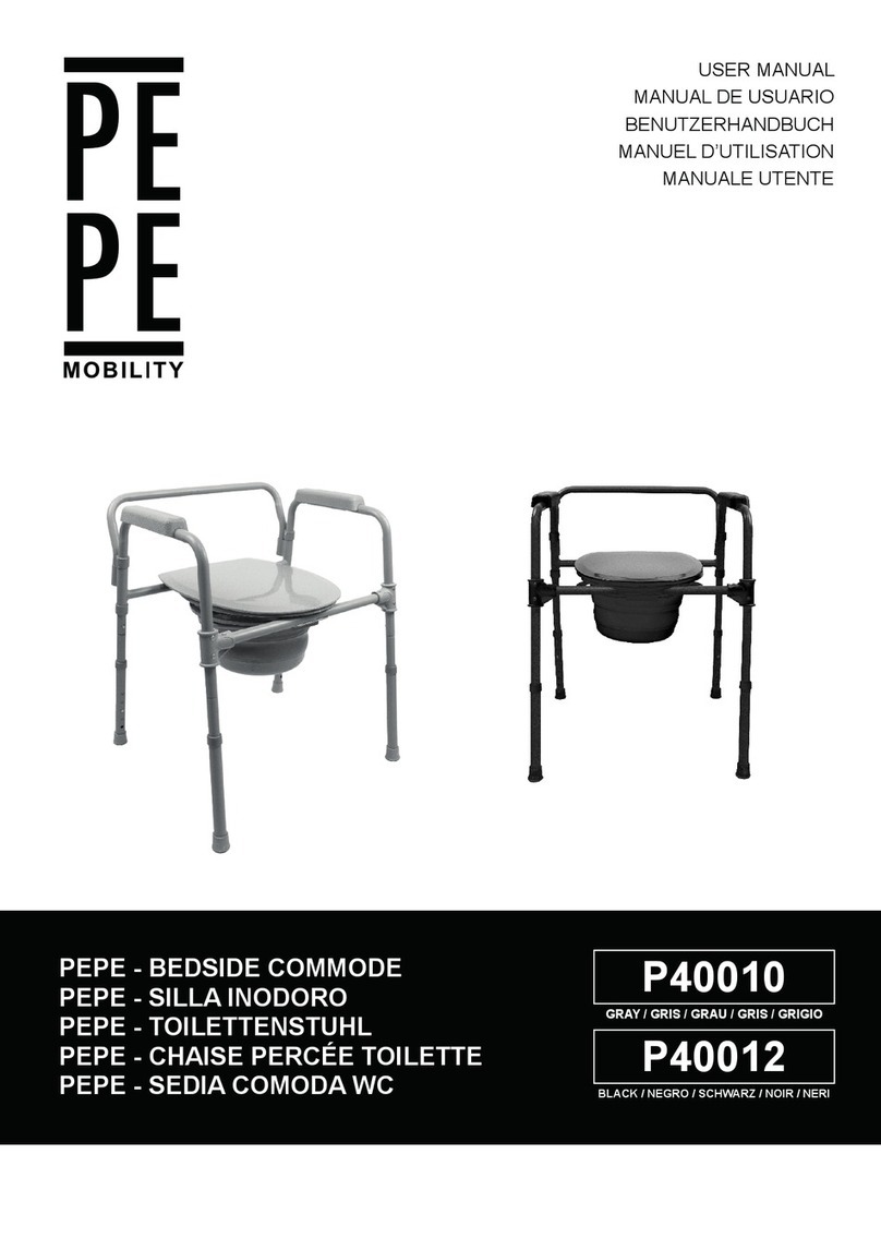 PEPE BEDSIDE COMMODE P40010 user manual