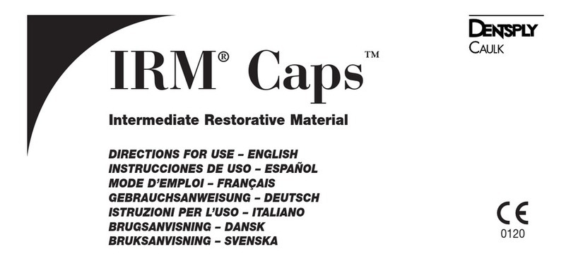 DENTSPLY IRM Caps Instructions for use