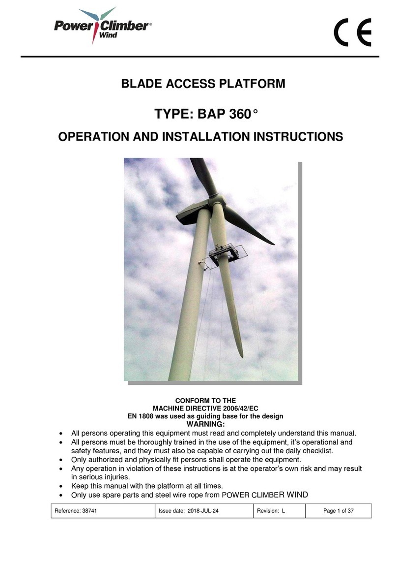 Power Climber Wind BAP 360 Operation and installation instructions Power Climber Wind BAP 360 Operation and installation instructions