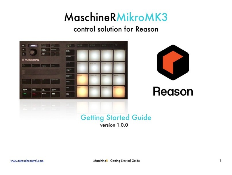 Reason MaschineRMikroMK3 Getting started guide