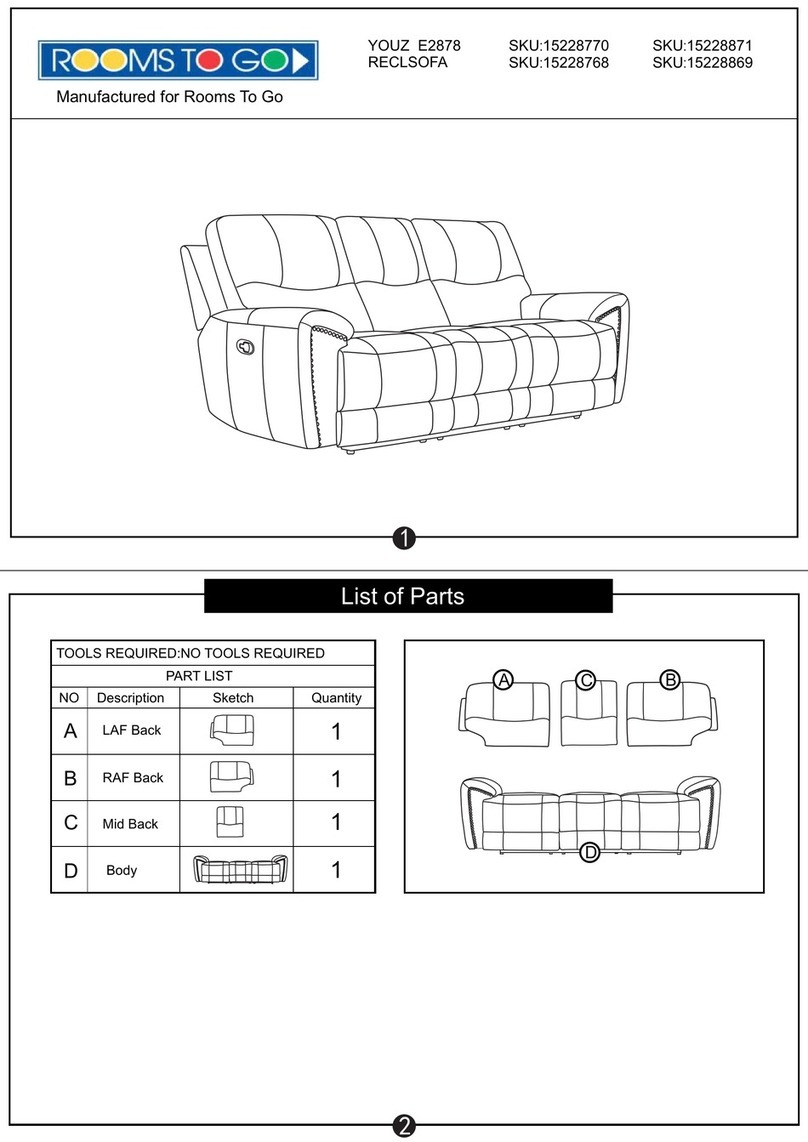 ROOMS TO GO 15228770 User manual ROOMS TO GO 15228770 User manual