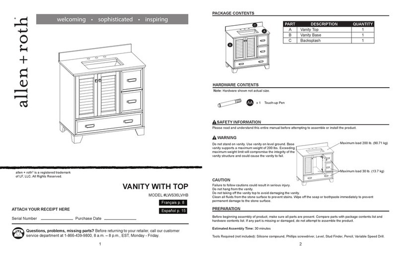 Allen + Roth LWS36LVHB User manual