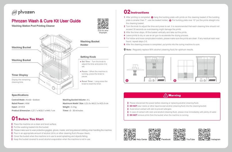 Phrozen Wash & Cure Kit user guide