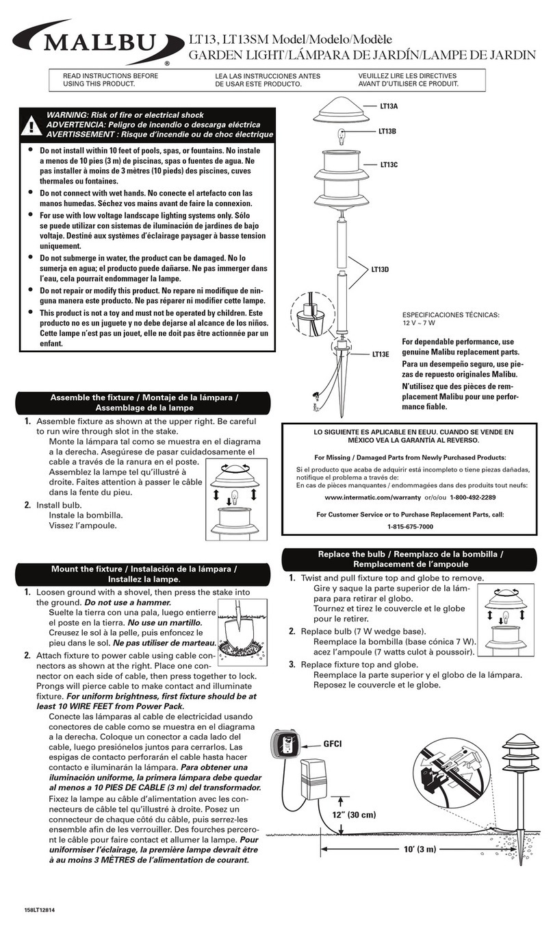 Intermatic Malibu LT13 instructions Intermatic Malibu LT13 instructions