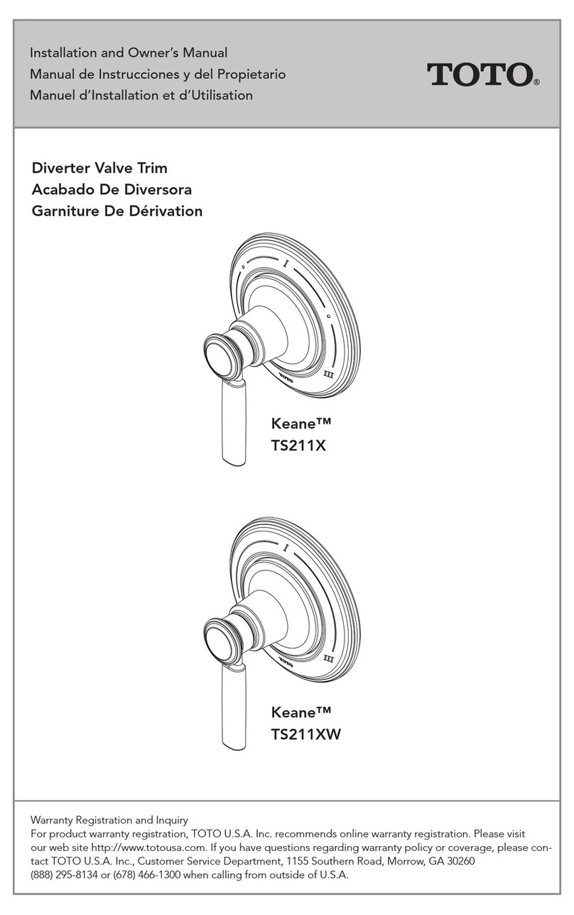 Toto Keane TS211X Installation instructions