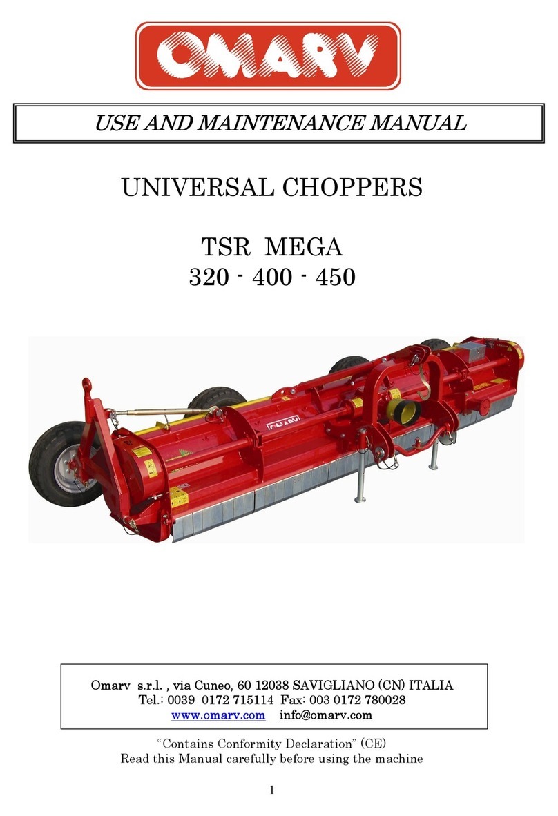 Omarv TSR MEGA 320 Use and maintenance manual