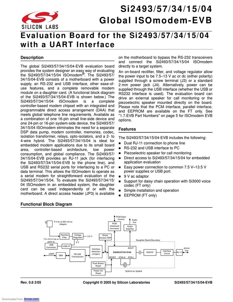 Silicon Laboratories Si2493/57/34/15/04-EVB User manual