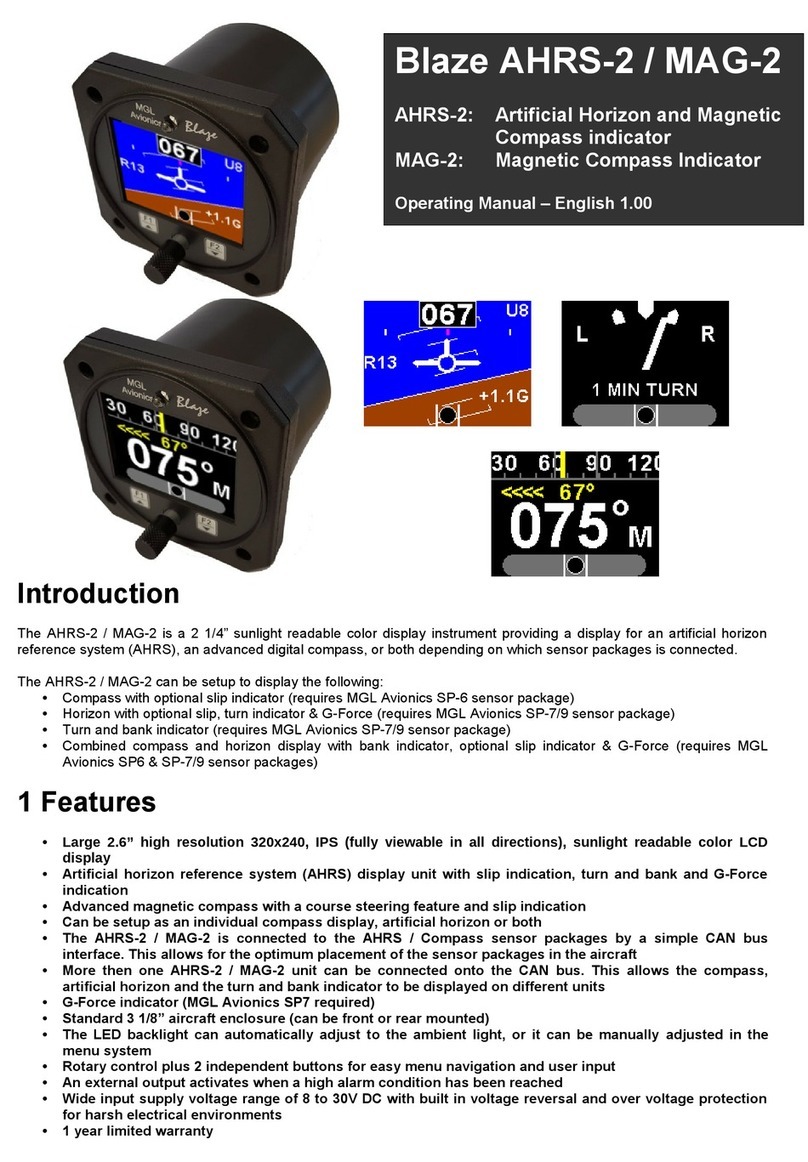 MGL Avionics Blaze AHRS-2 operating manual