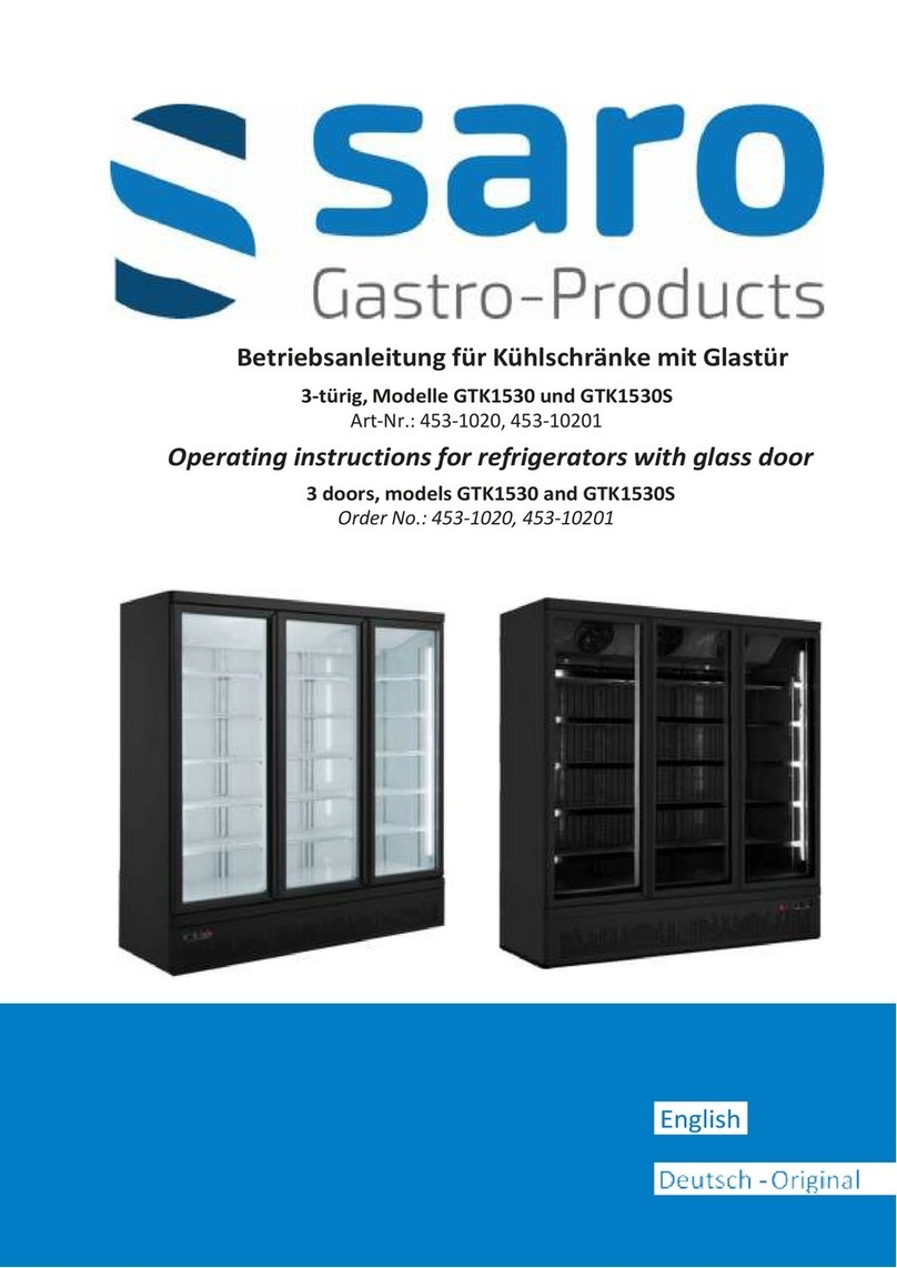 Gastro saro GTK1530 operating instructions