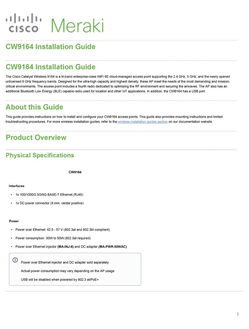 Cisco MERAKI Catalyst CW9164 User manual