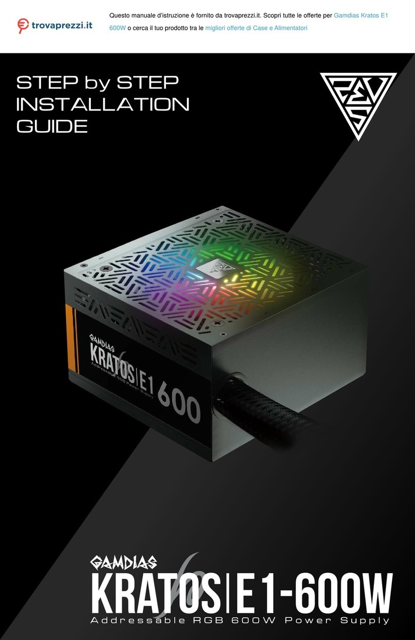 GAMDIAS KRATOS E1-600W installation guide GAMDIAS KRATOS E1-600W installation guide