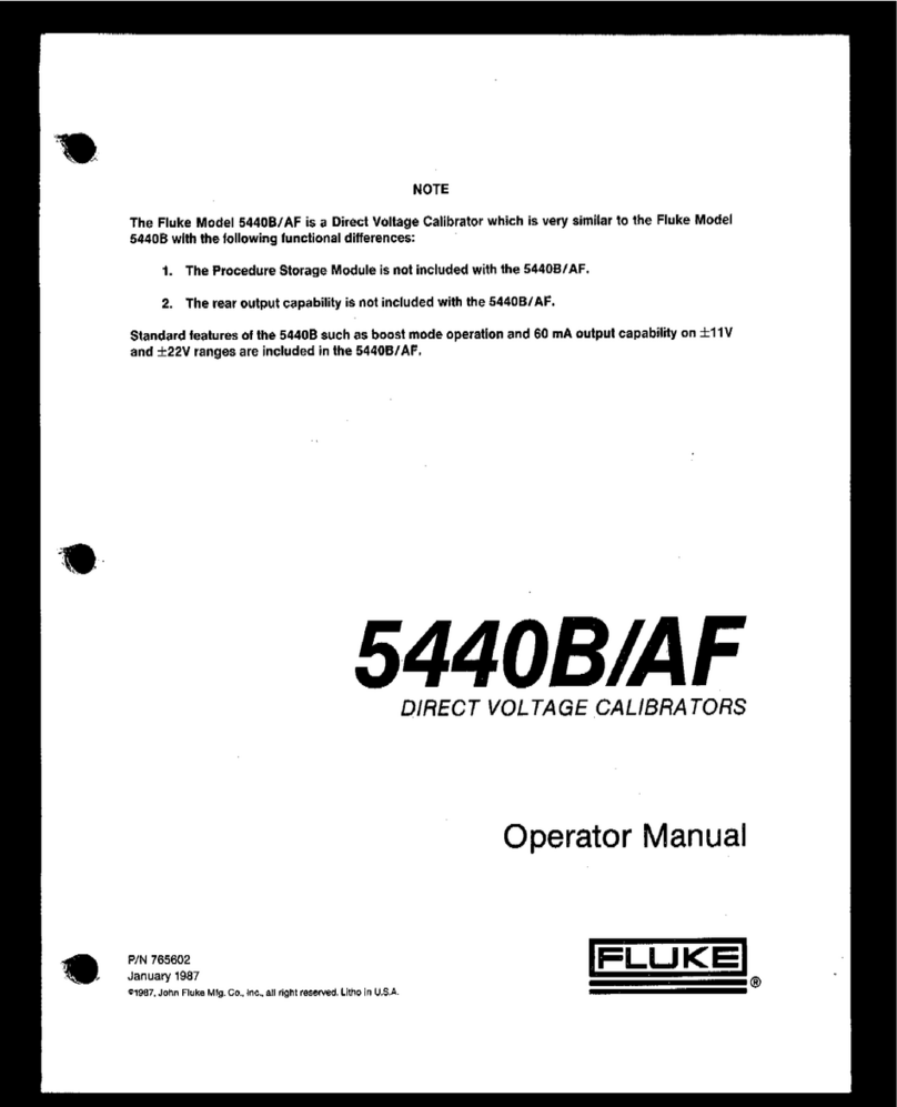 Fluke 5440B/AF Operator's manual