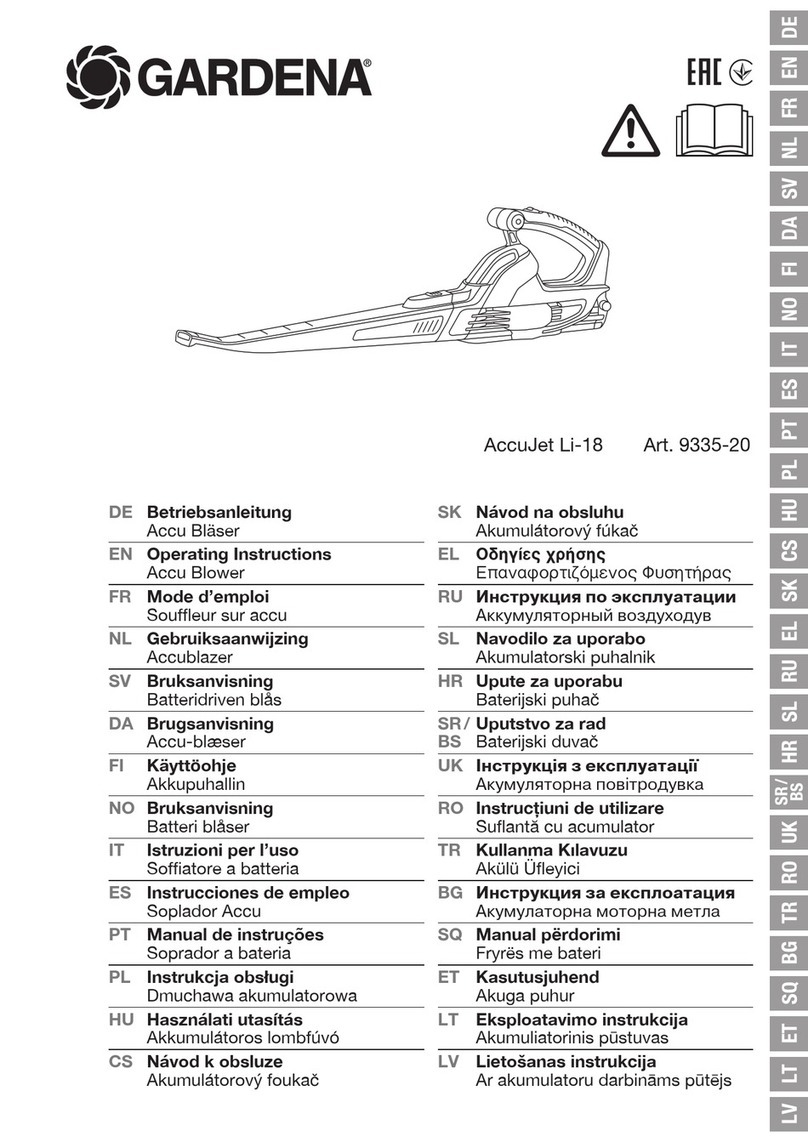 Gardena AccuJet Li-18 User manual