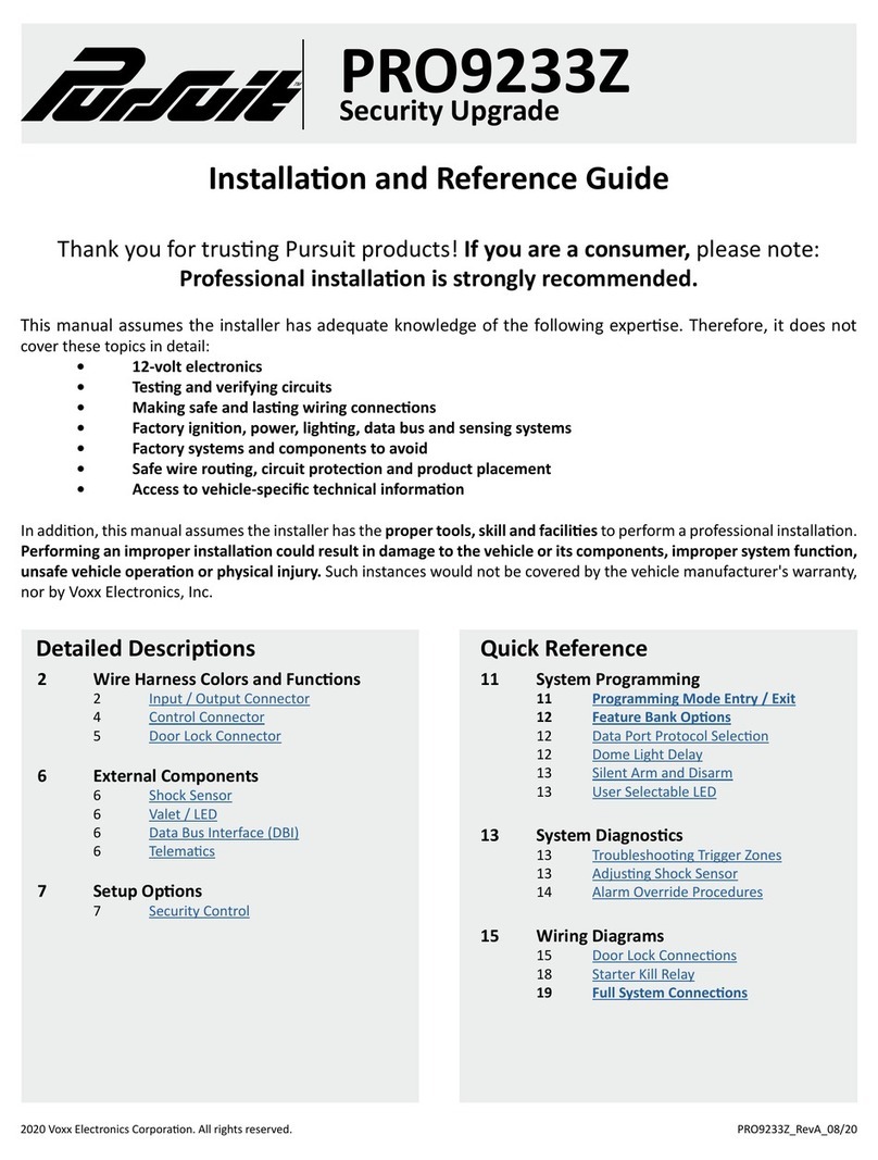 PURSUIT PRO9233Z Installation and reference guide