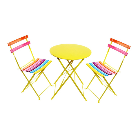 Alpine Rainbow Metal Bistro Set MSY114A Quick start manual
