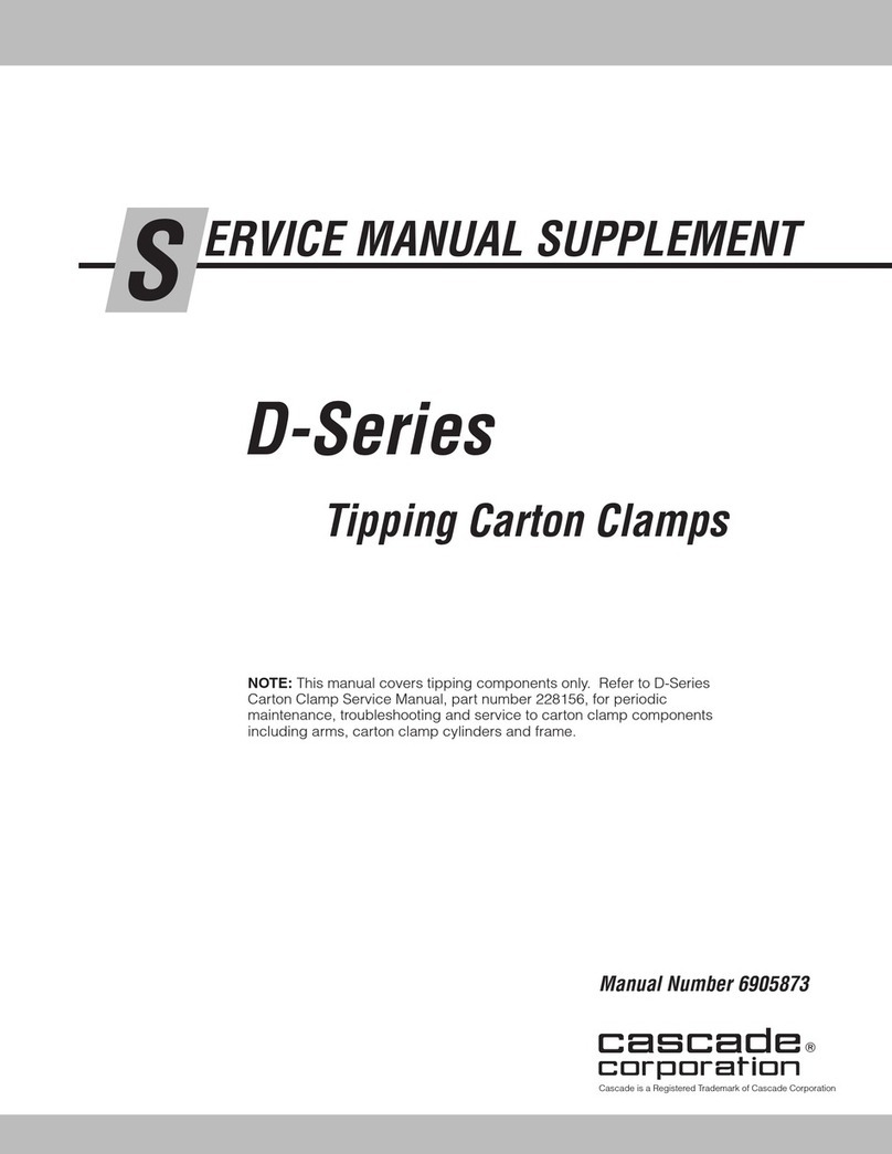 cascade corporation D Series Service manual supplement