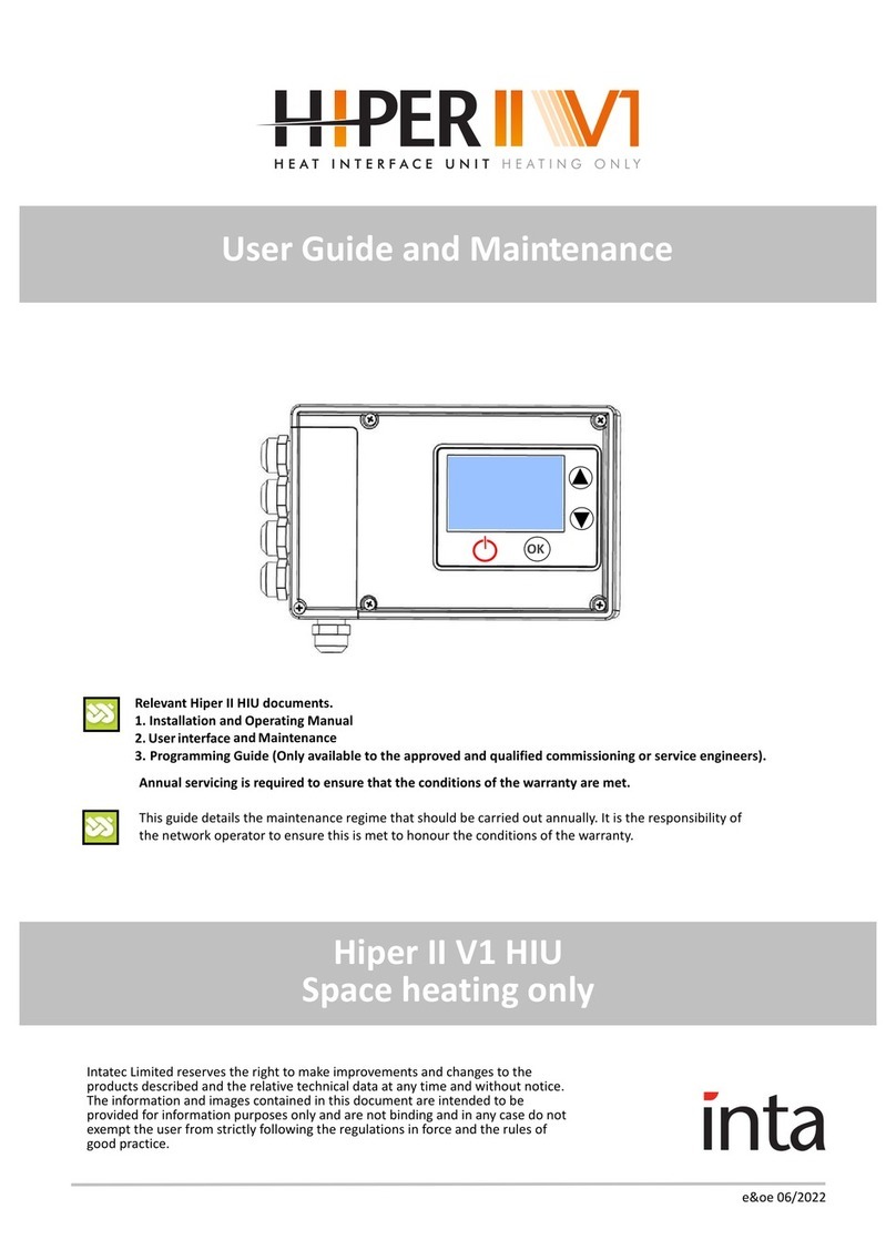 intatec Hiper II V1 HIU USER GUIDE AND MAINTENANCE