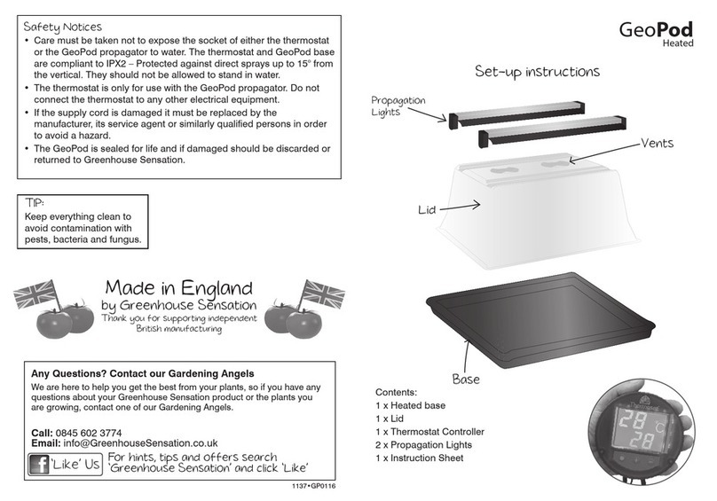 greenhouse sensation GeoPod Heated quick start guide