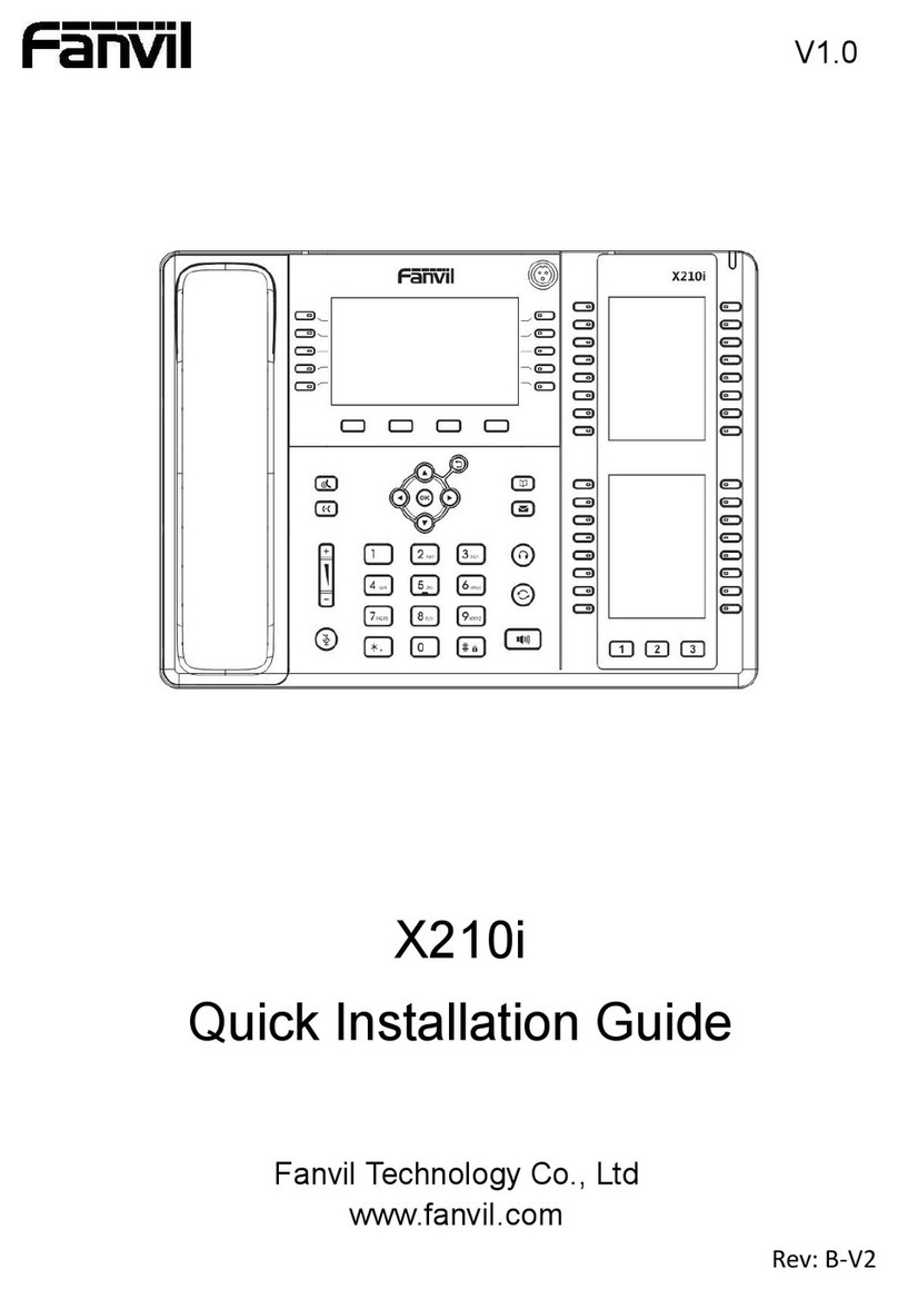 Fanvil X210i Quick installation guide