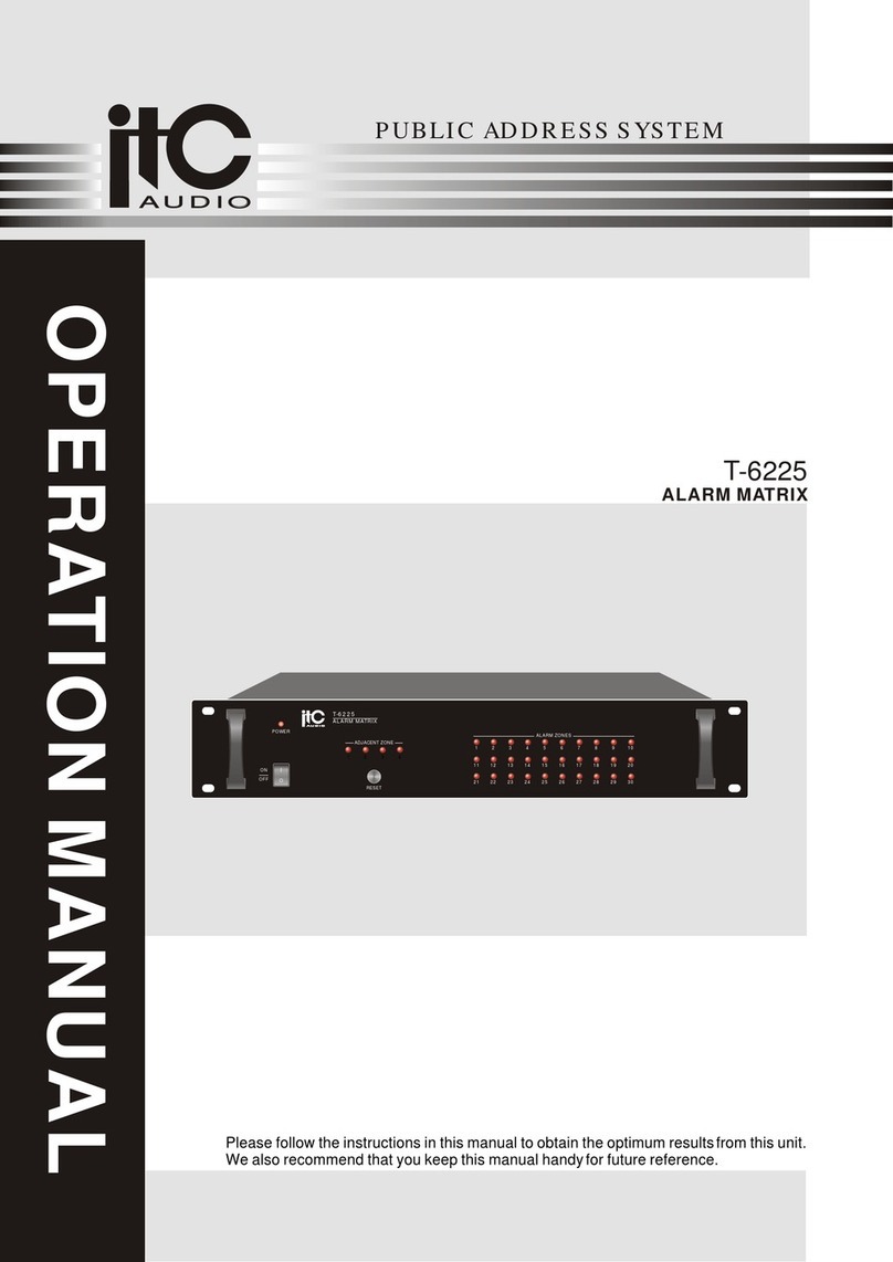 ITC Audio T-6225 Operation manual