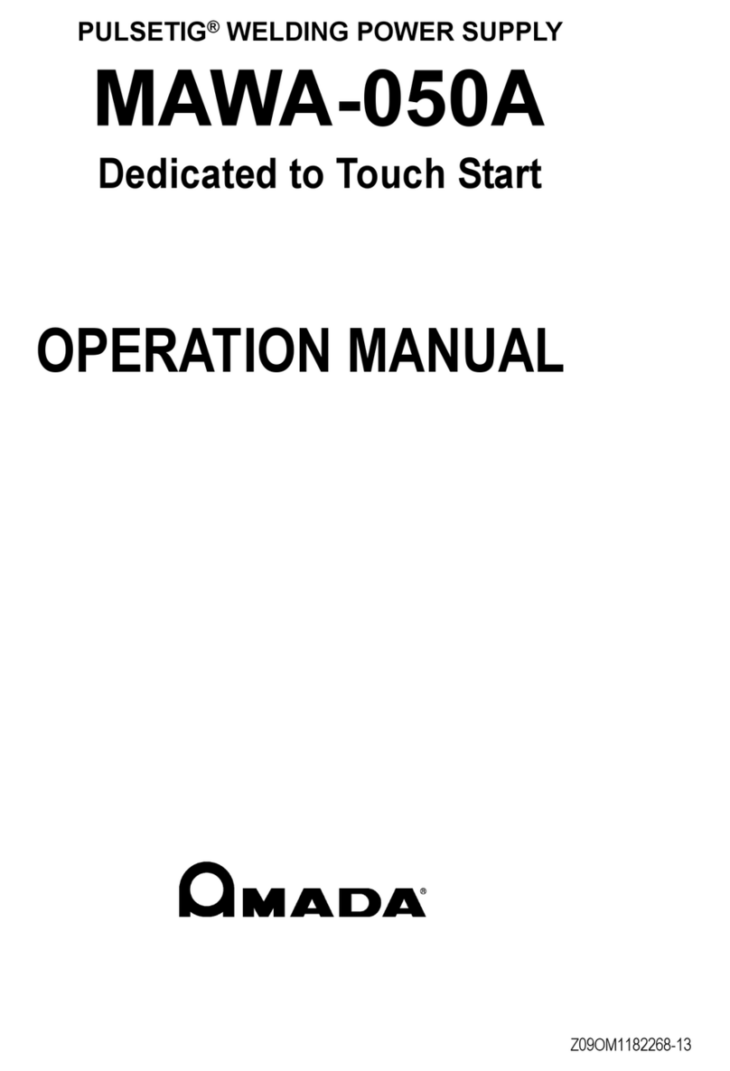 Amada PULSETIG MAWA-050A Operation manual