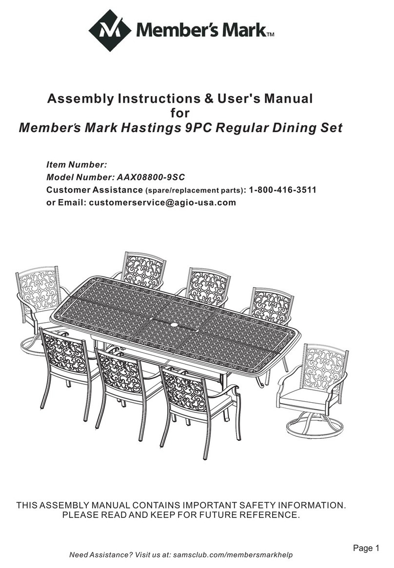 Members Mark Hastings AAX08800-9SC Assembly instructions & user manual
