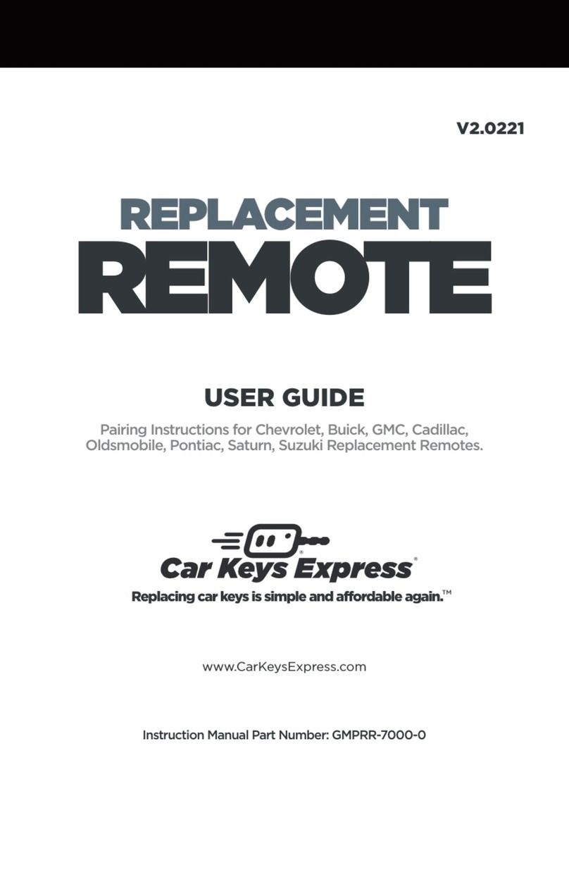 Car Keys Express GMRM-MZ1RE User manual