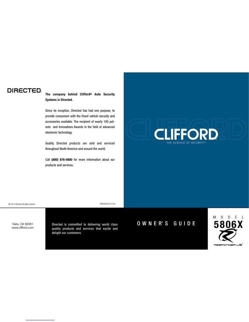 Clifford Responder LE 5806X owner's guide
