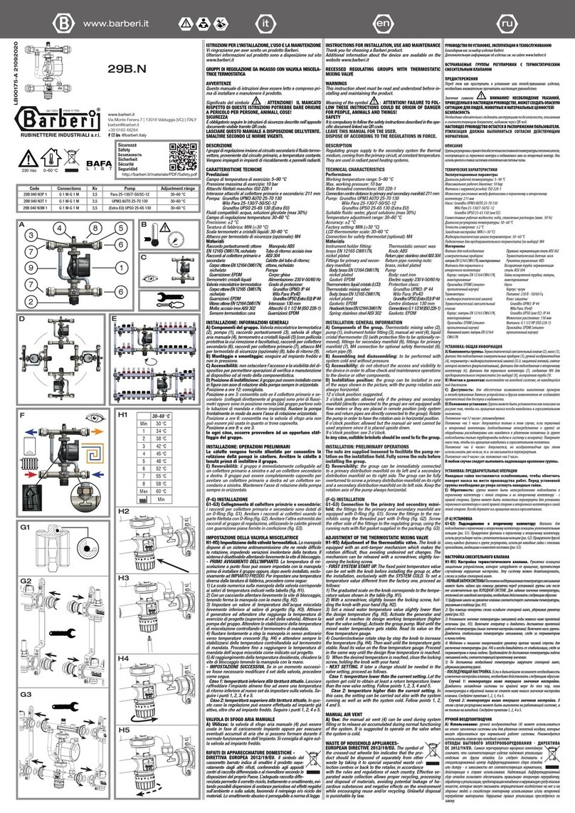 BARBERI 29B N Series quick start guide