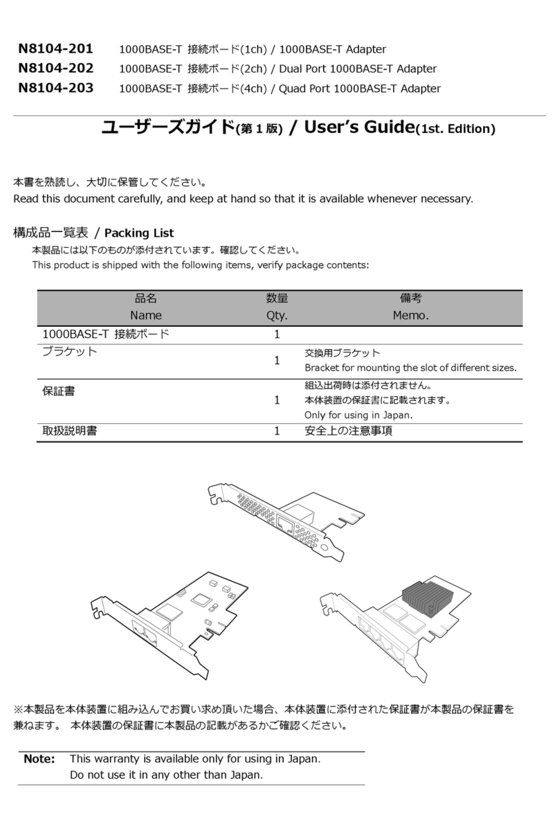NEC 1000BASE-T User manual