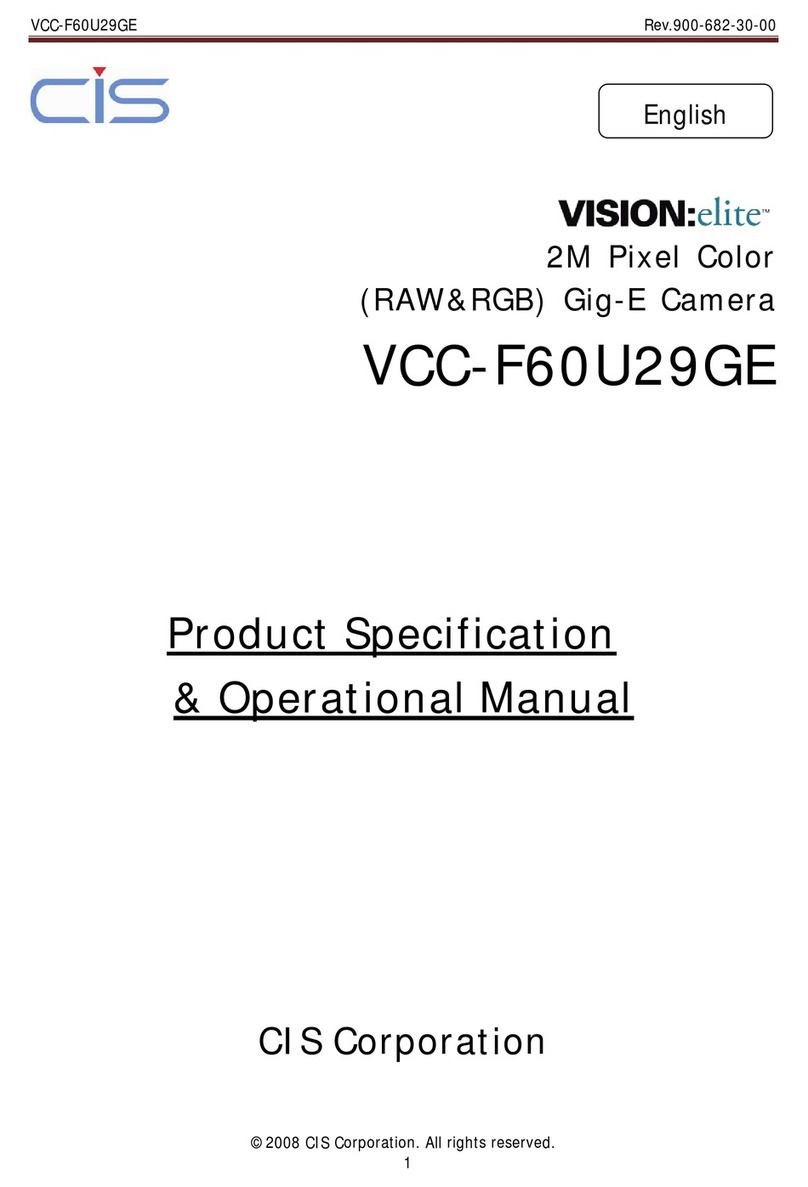 CIS VISION:elite VCC-F60U29GE Quick start guide