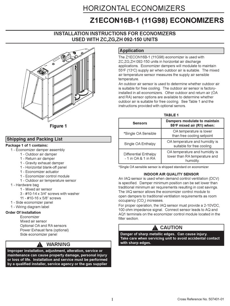 Lennox Z1ECON16B-1 User manual