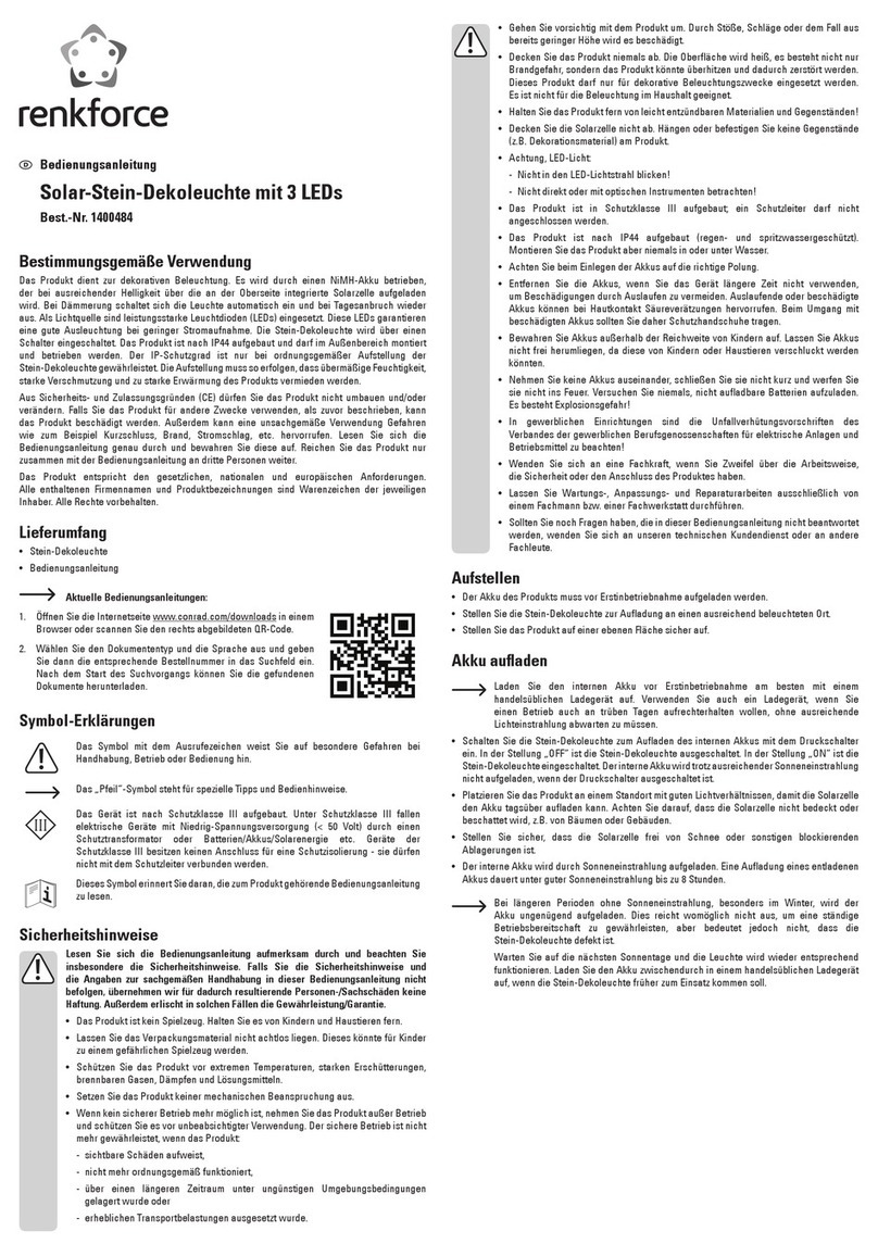 Renkforce 1400484 operating instructions Renkforce 1400484 operating instructions