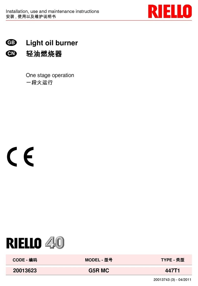 Riello G5R MC Installation, use and maintenance instructions
