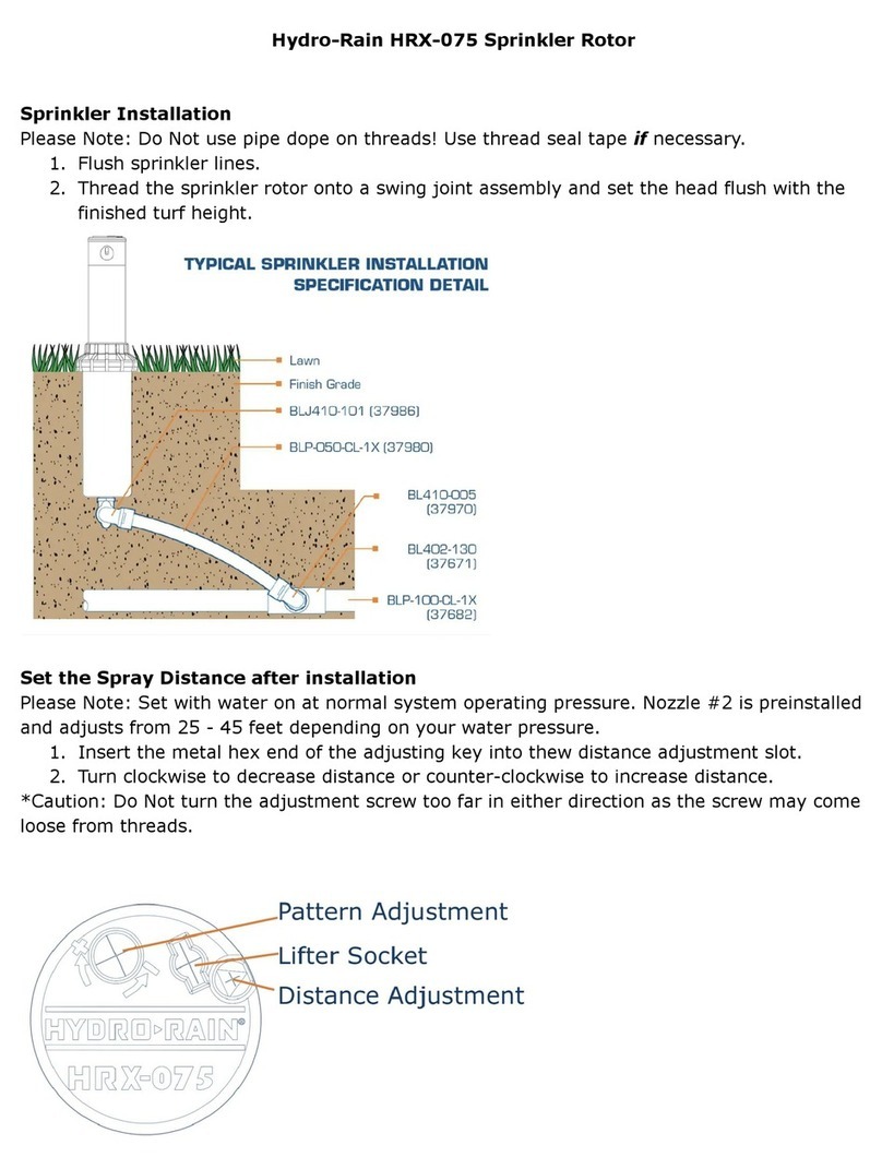 HYDRO-RAIN HRX-075 quick start guide