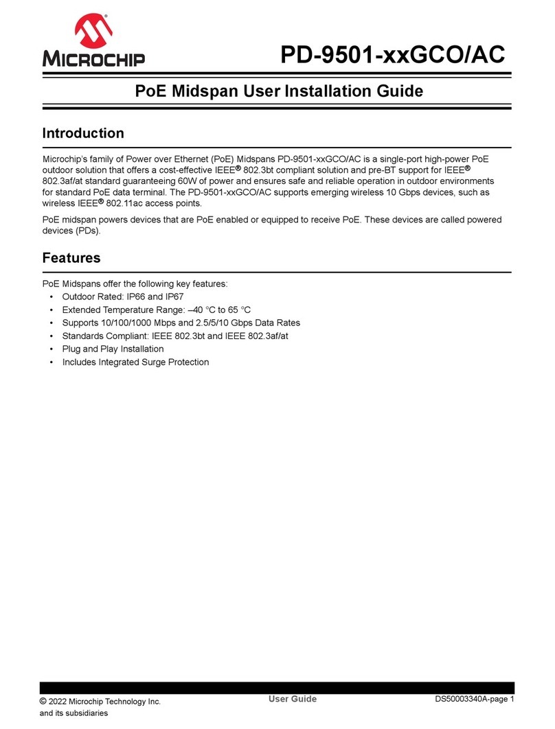 Microchip Technology PD-9501-GCO/AC Series User's installation guide