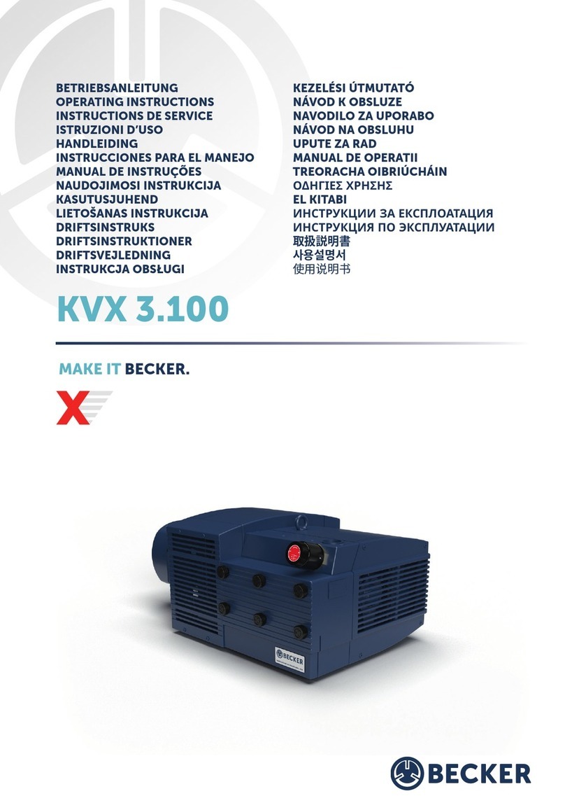 Becker KVX 3.100 operating instructions