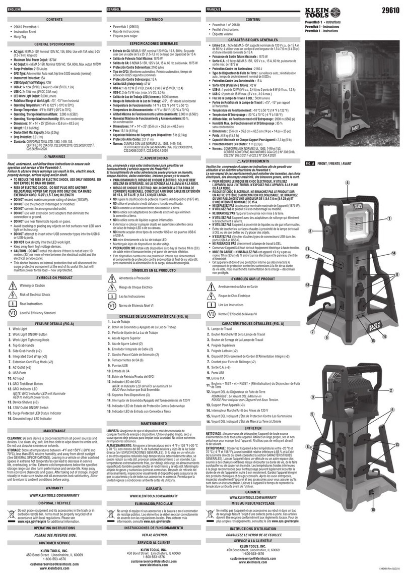 Klein Tools PowerHub 1 instructions